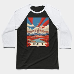 Idaho United States of America Tourism Vintage Poster Baseball T-Shirt